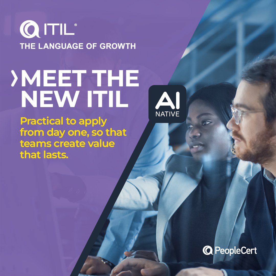 Across organizations, digital initiatives abound. But they don’t always translate into measurable outcomes.

The new ITIL is practical by nature, helping teams turn ideas into real value

#ITIL #PeopleCert #ITILTraining.