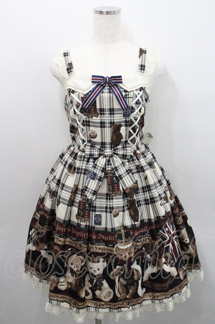 Angelic Pretty / British Bearジャンパースカート アイボリー I-26-01