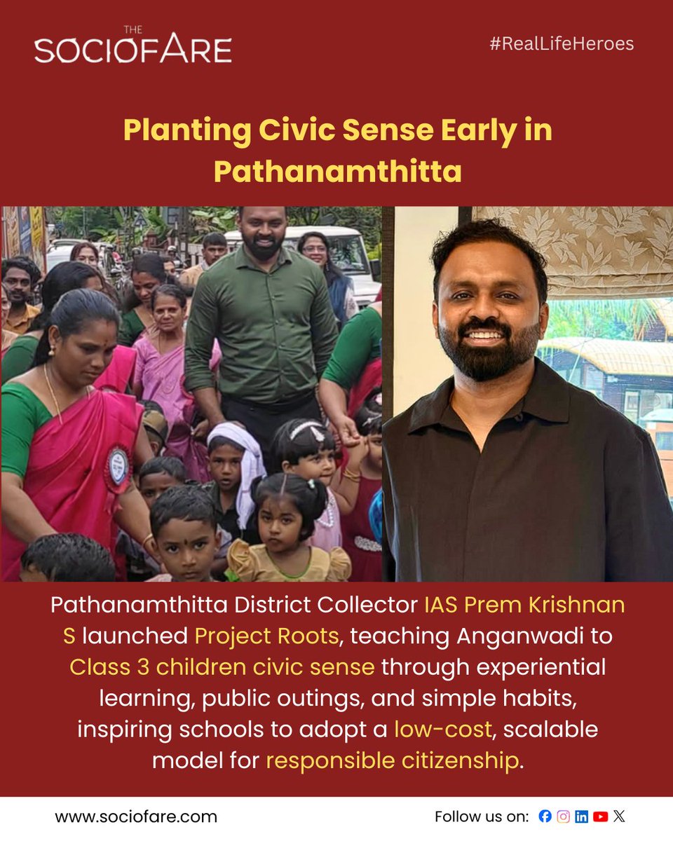 Project Roots proves civic sense education builds responsible citizens early through experiential learning, low cost methods, and school community support.

#LeadershipInAction #CivicEducation #SocialImpact #Changemakers #RealLifeHeroes #SocioFare