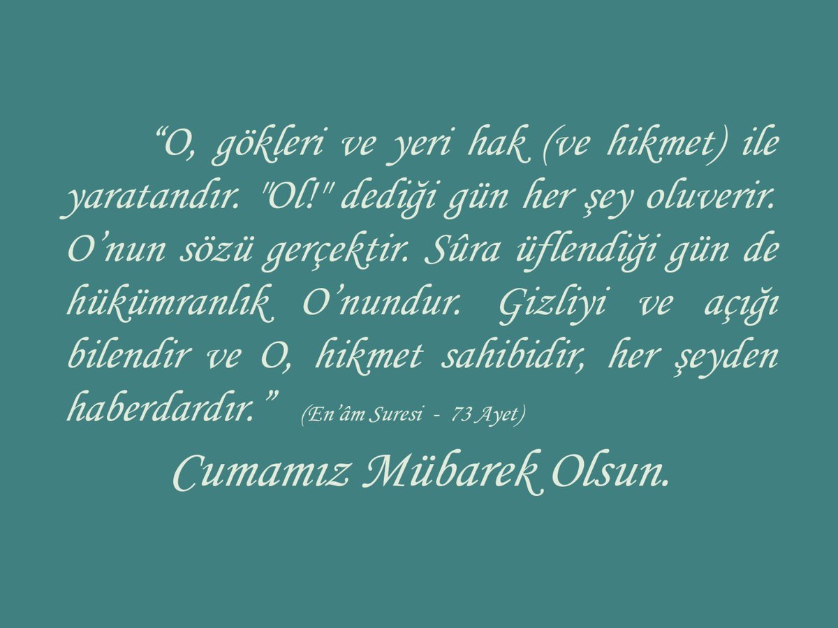 Cumamız Mübarek Olsun.