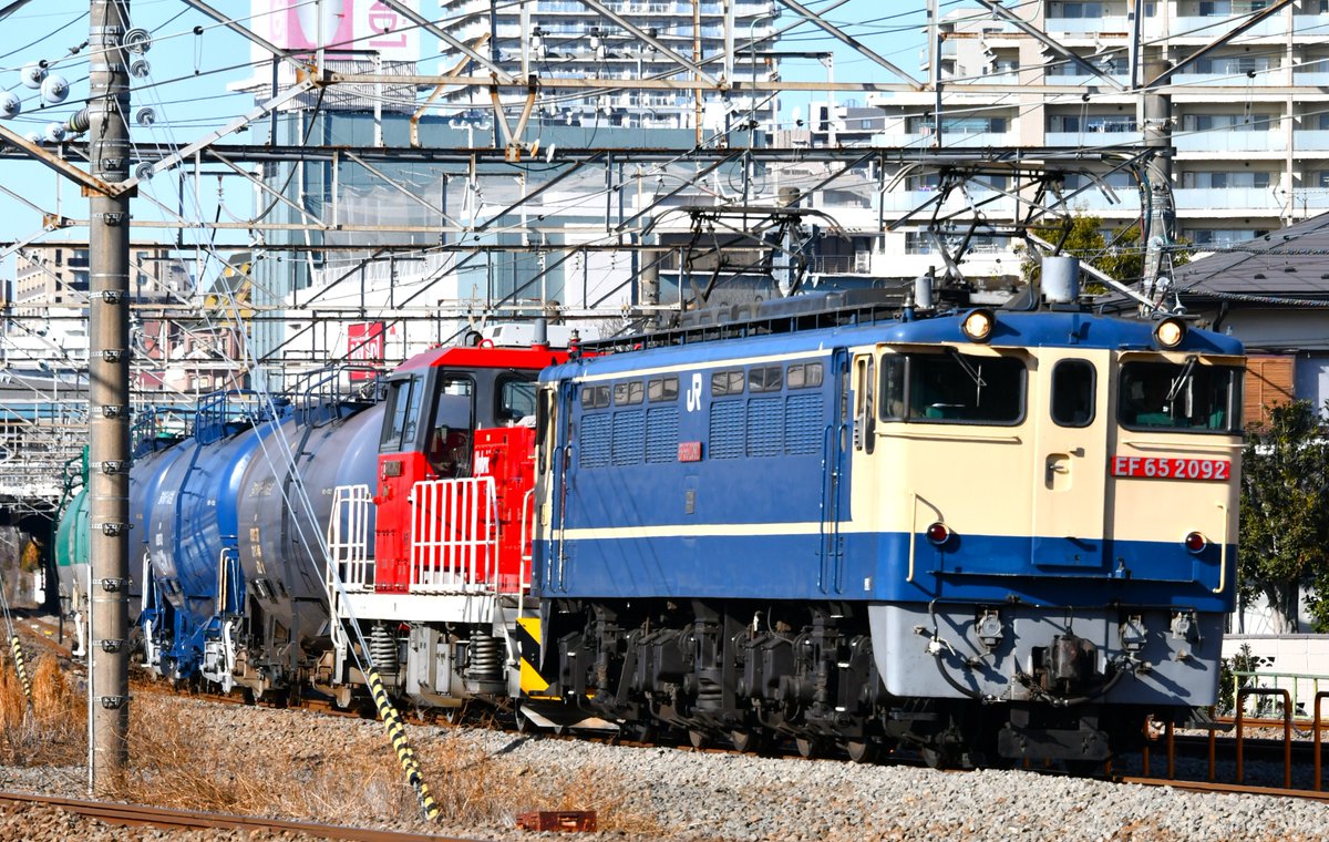 2026/01/30 8764レ EF65 2092（代走）＋HD300-37 ﾑﾄﾞ＋タキ5B 40分ほど