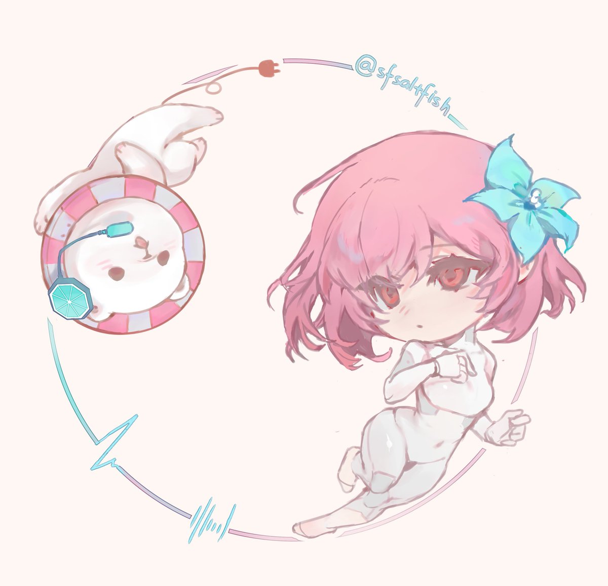 #cytus2  #maimai_art 
可爱的看板两小只💖💙