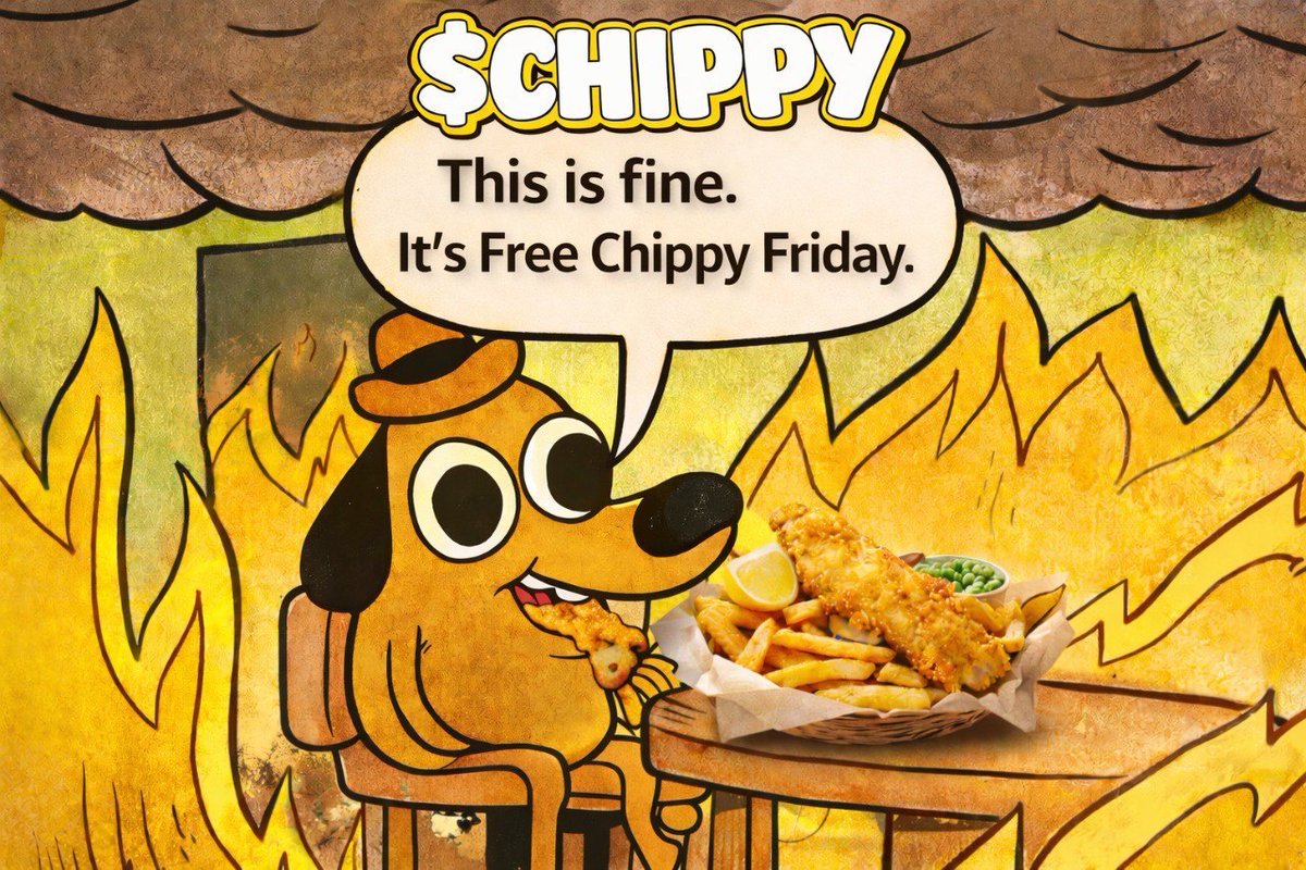 FishnChipsSOL's tweet photo. GOOD MORNING EVERYONE! 

HAPPY #FREECHIPPYFRIDAY! 🍟

Every Friday 🌍 Join in & claim your free meal:

✅ Buy a meal from a Chippy, restaurant, or pub (no homecooked meals)

📸 Take a photo of your meal with:
 • A timestamp (screenshot of chart, date or receipt in the pic)

💰 Must hold 250,000 $CHIPPY

📤 Post your photo with hashtag #FREECHIPPYFRIDAY

🎁 Rewards: $10–$15 in $CHIPPY to cover your meal!

ENJOY!!! 💸