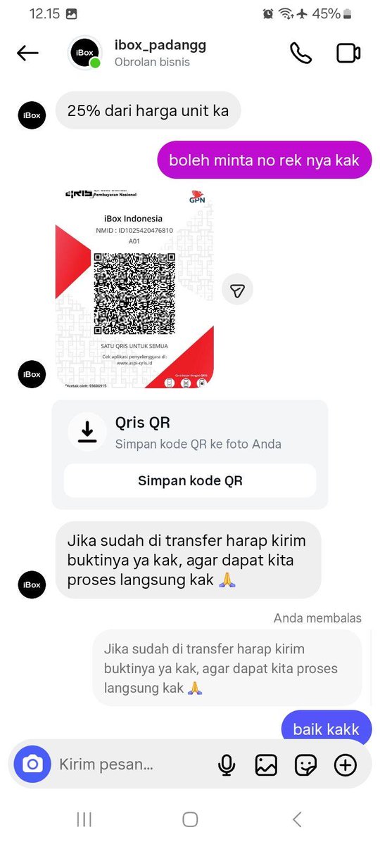 mpush66's tweet photo. ADEK AKU KETIPU BELI IPHONE SENILAI 8 JUTA
Awalnya adekku nge dm akun ini tanya ketersediaan iphone 13 warna putih, dan dibilang ada tinggal 1 unit trus disuruh dp 25% (rp1.500.000). Trs tiba2 dblg klo dp nya naik jadi 50%. Di tf lgi sama adekku 1.5 juta https://t.co/Nz1xz5hQ9p