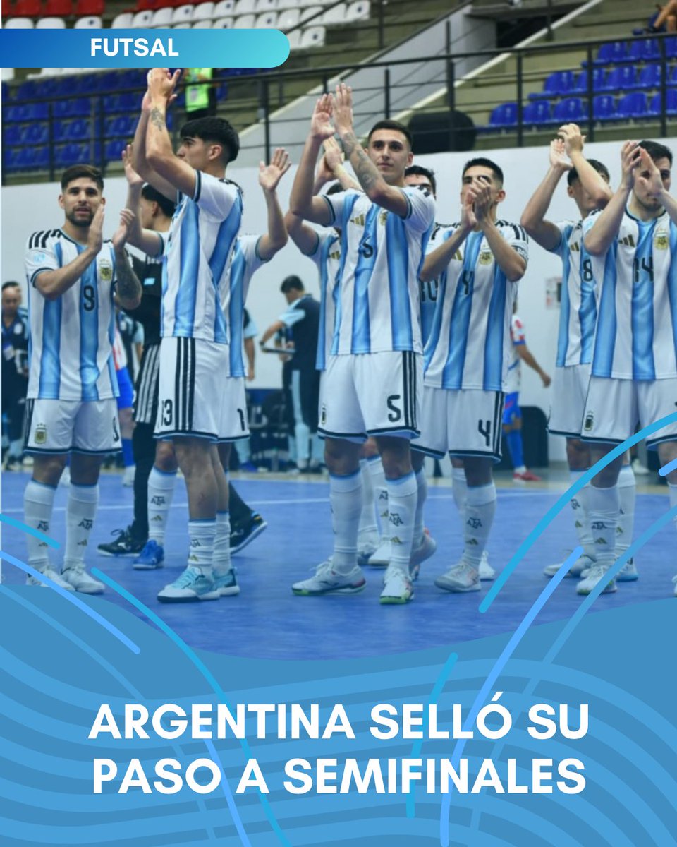⚽🇦🇷 ARGENTINA LÍDER A SEMIFINALES DE LA COPA AMÉRICA
La Selección Argentina venció 4-1 a Paraguay, terminó 1ª del Grupo A y se metió directo en las semifinales de la Copa América de Futsal.
🔜 En semis enfrentará a Venezuela el sábado a las 16.30.