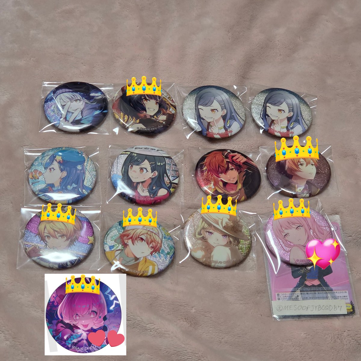 交換 買取 譲渡】プロセカ グリ缶 グリッター缶バッジ 譲→一歌 咲希