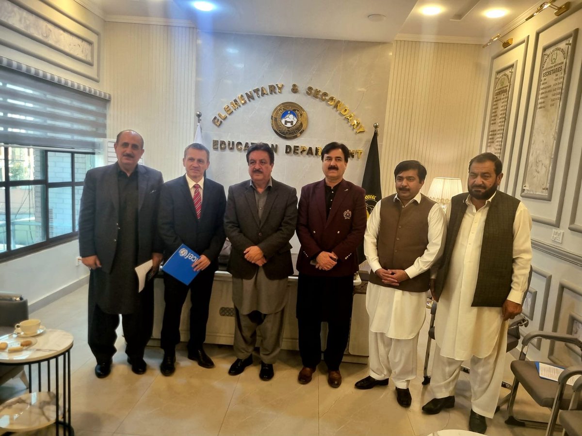 Together with Mr. Arshad Ayub Khan, Honourable Education Minister <a href="/KPESED/">KP Elementary & Secondary Education Department</a>, Mr. Mohammad Khalid, Secretary <a href="/SecretaryKPESED/">Secretary Elementary & Secondary Education Deptt.</a>, discussed with <a href="/GovernmentKP/">Government of KP</a> and <a href="/UNICEF_Pakistan/">UNICEF Pakistan</a> key strategies for 2026 to improve the quality of education, reduce the number of out-of-school children,