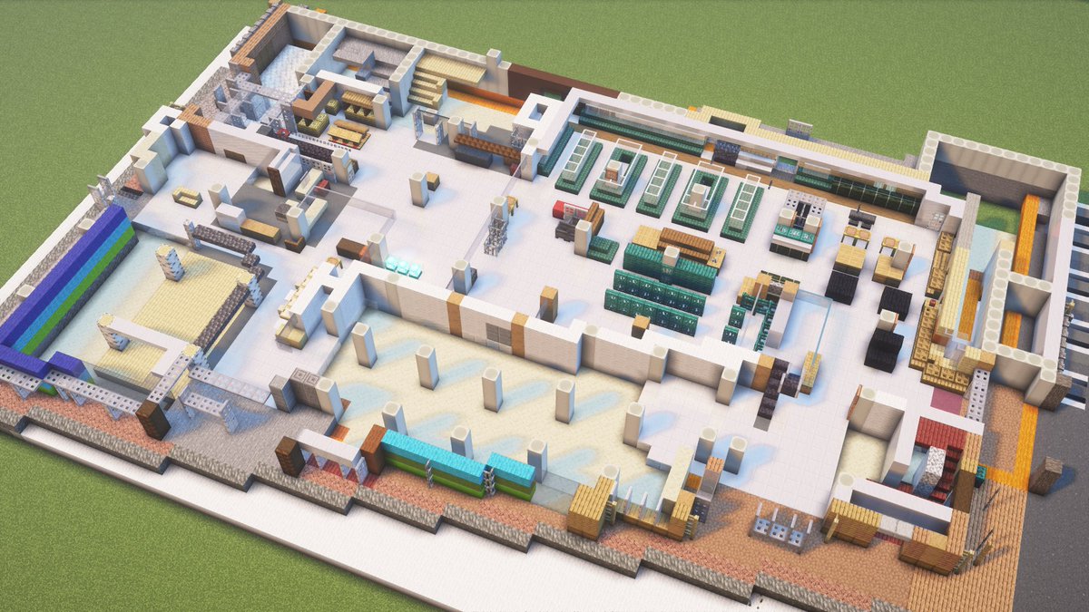 マイクラで作った百貨店の断面
#Minecraft #minecraft建築コミュ  #Minecraftbuilds