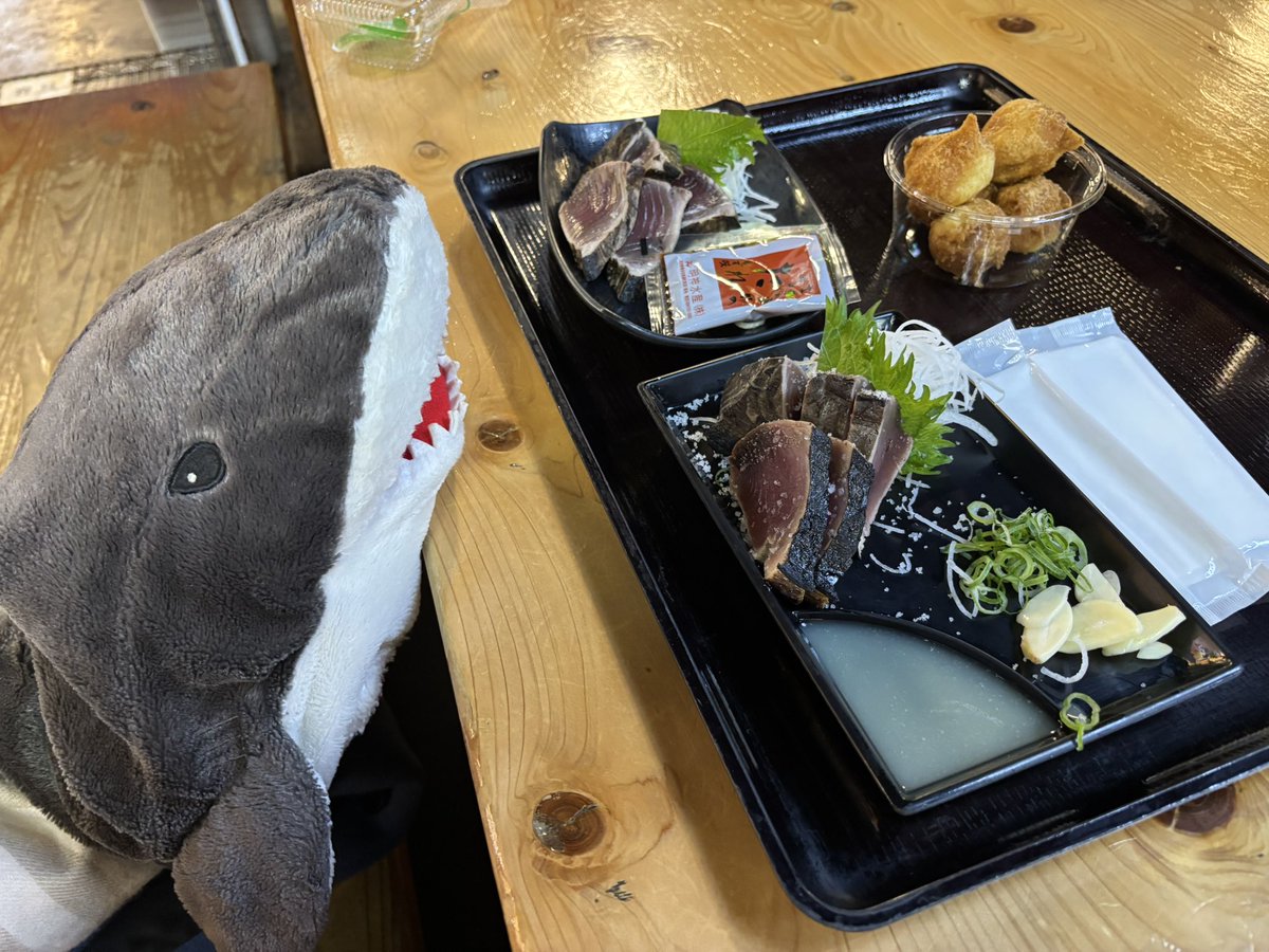 same4bros's tweet photo. 高知に来たら鰹のたたきは食べておかないとね🐟 https://t.co/usOd2tc9ep