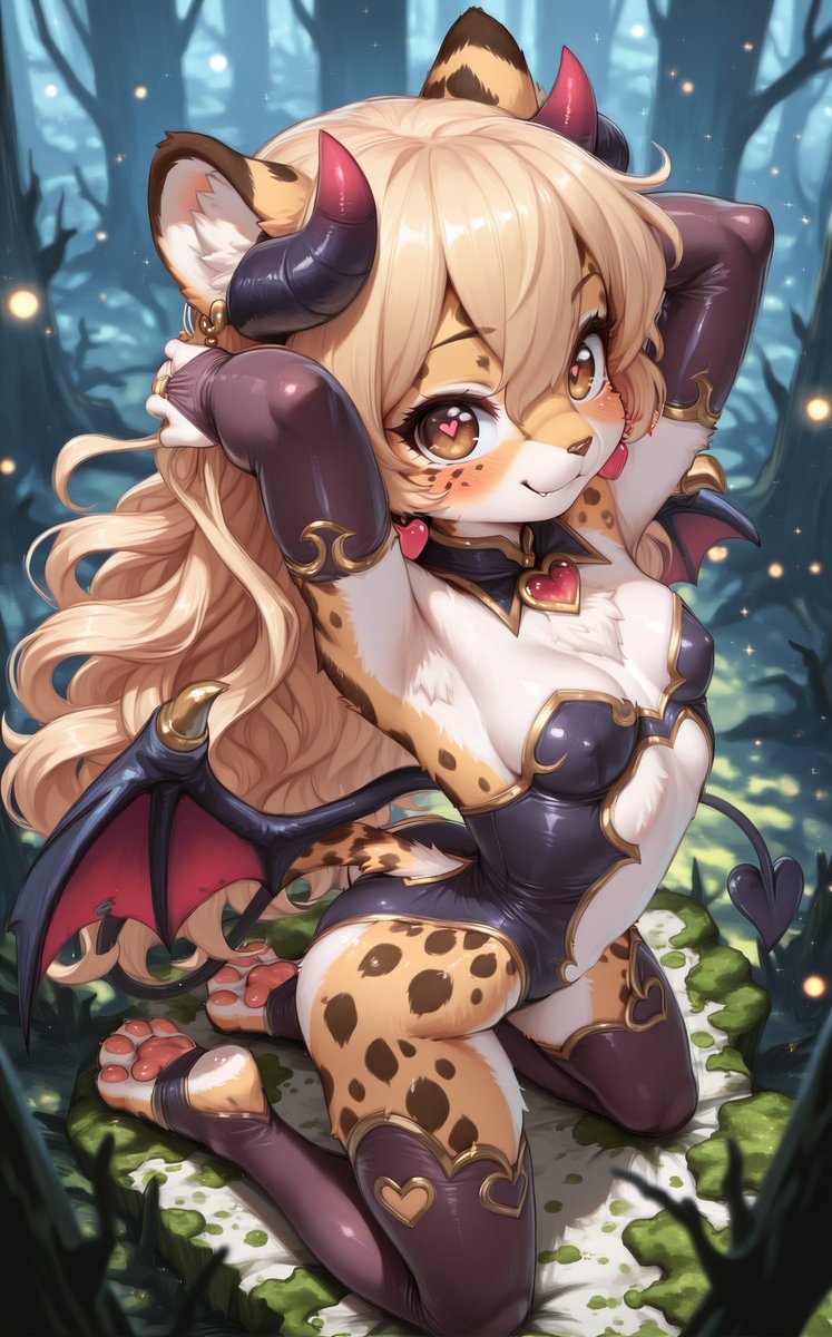 Magic_AIArtist's tweet image. #furry #anthro #succubus #furryart #AIart #NSFW