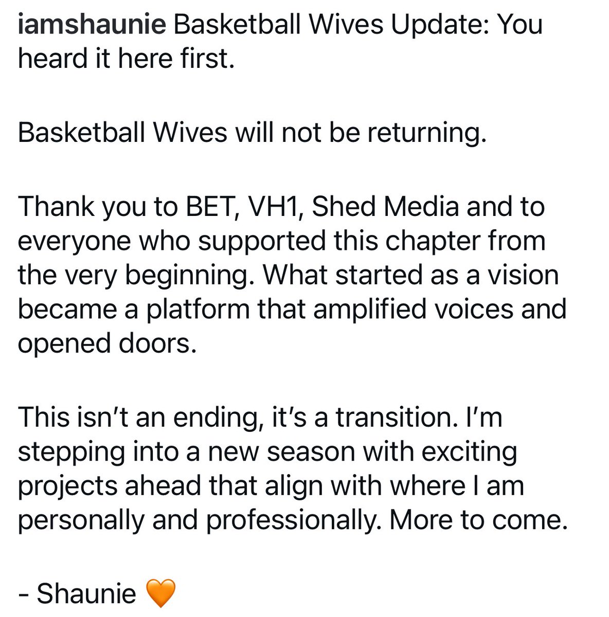 JaysRealityBlog's tweet image. Shaunie announces #BasketballWives will NOT be returning.