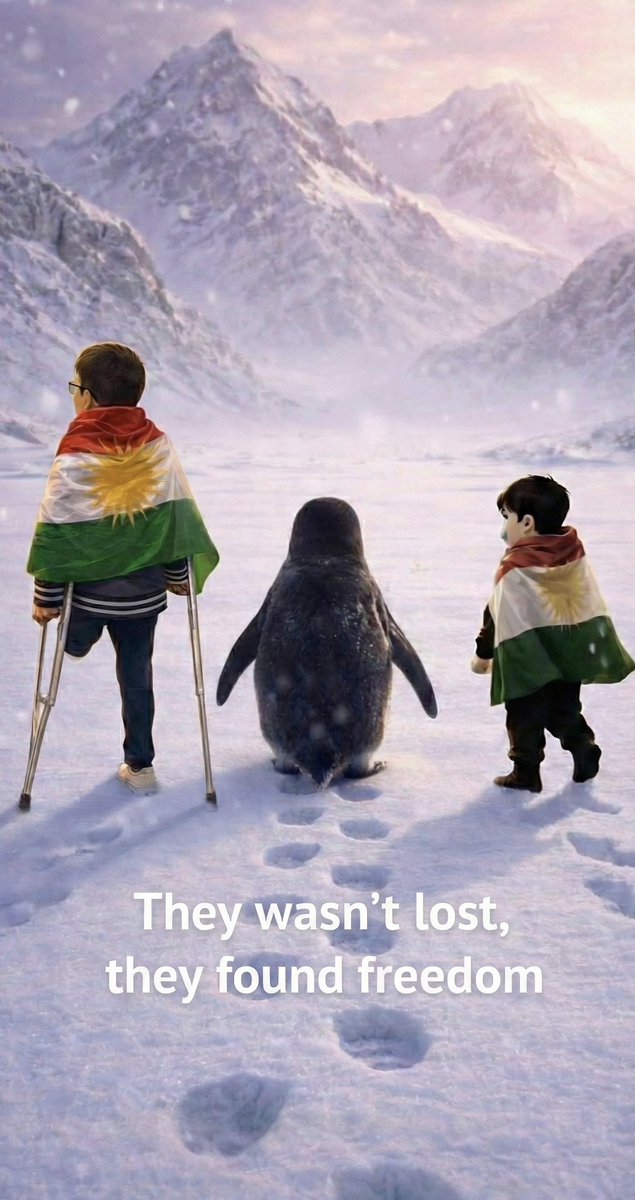 MrMzuri's tweet photo. They wasn’t lost.
They found freedom 

#kurdistan 
#Rojava 
#penguin https://t.co/zwQ5rK42pD