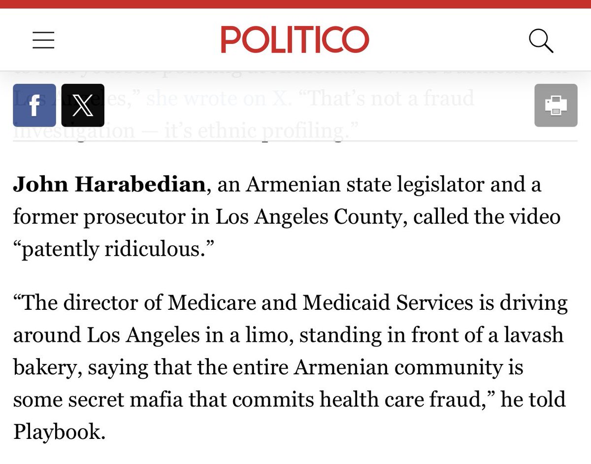 The rhetoric <a href="/DrOz/">Dr. Mehmet Oz</a> is using puts entire ethnic communities at risk. It’s unacceptable whether it targets Armenians or anyone else. Thank you <a href="/politico/">POLITICO</a> for shining light on this issue