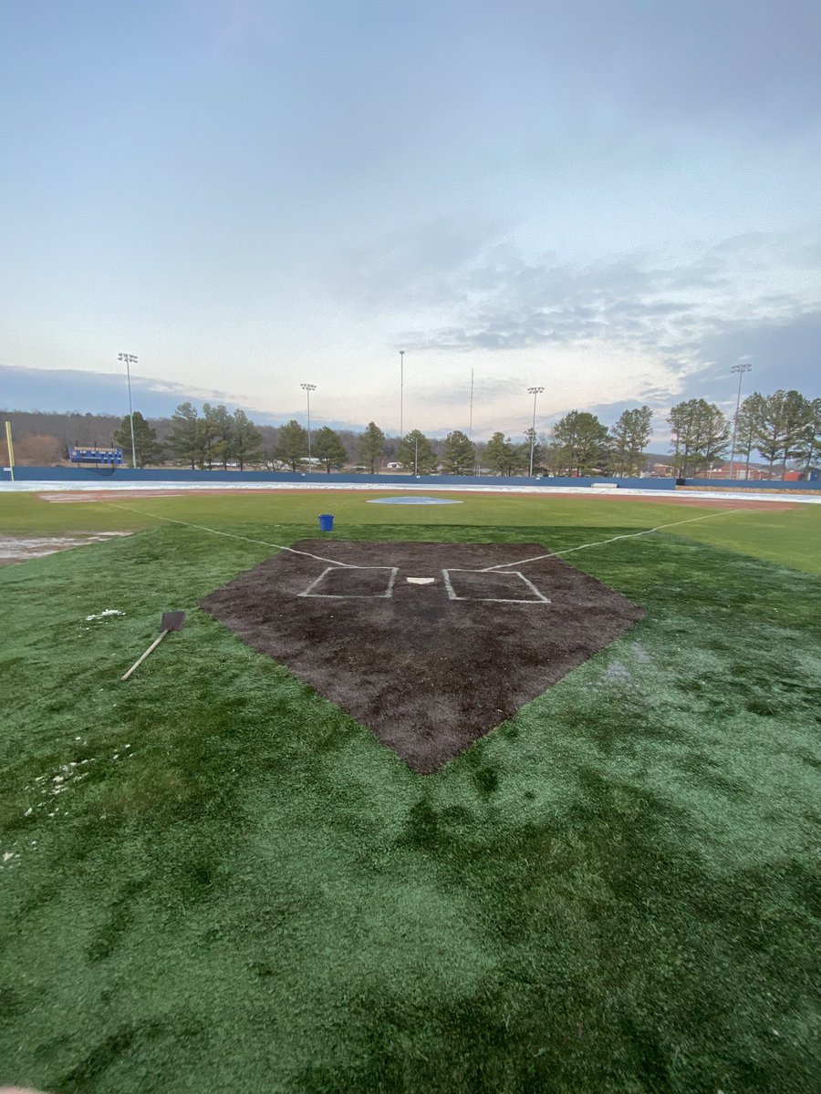 Took us a few hours to get the thing off…but tarping the field before the storm may have bought us some time on the field a little bit sooner. She’s a Beaut!