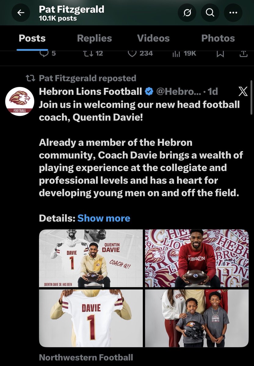 Thanks Coach! <a href="/coachfitz51/">Pat Fitzgerald</a>