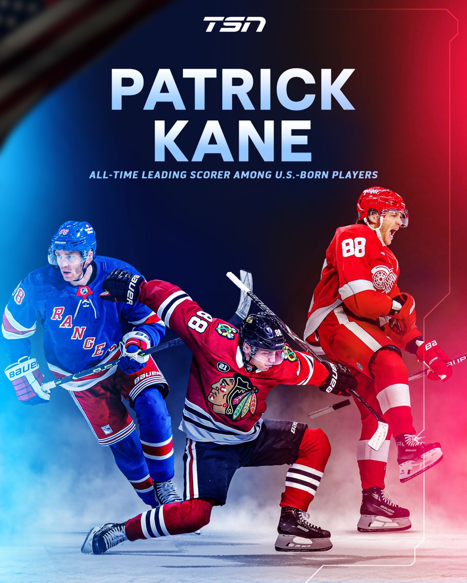 TSN_Sports's tweet image. SHOWTIME! 🎬 Patrick Kane passes Mike Modano, becoming the highest-scoring American-born player in NHL history 🇺🇸