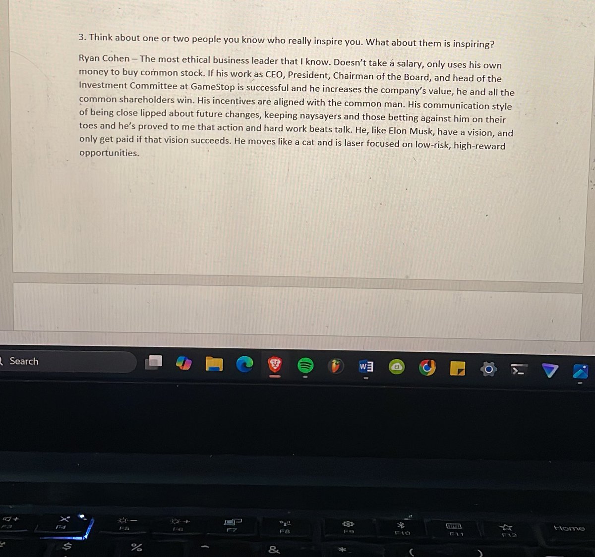 Great question, have you heard of <a href="/ryancohen/">Ryan Cohen</a> ?