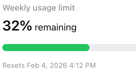 这周用量不多了，得省着点用。