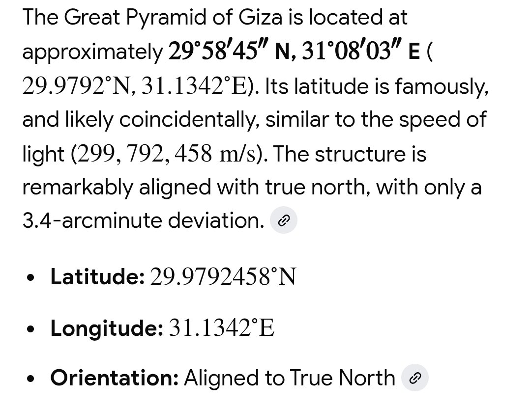 DereeperVivre's tweet photo. Je viens de verifier

Les coordonnees nord de la pyramide de giza sont l exact vitesse de la lumiere

Quand une elite va t elle craquer et nous filer la vraie histoire ???

La version des esclaves avec des pioches bougeant des pierres de 1000 tonnes... a pris l eau... faudrait un upgrade du mensonge au mini du mini

Le danois ole romer en 1676 depuis l observatoire de paris en observant une eclipse de jupiter... a decouvert la vitesse de la lumiere... en 1676

Hopital psychatrique...