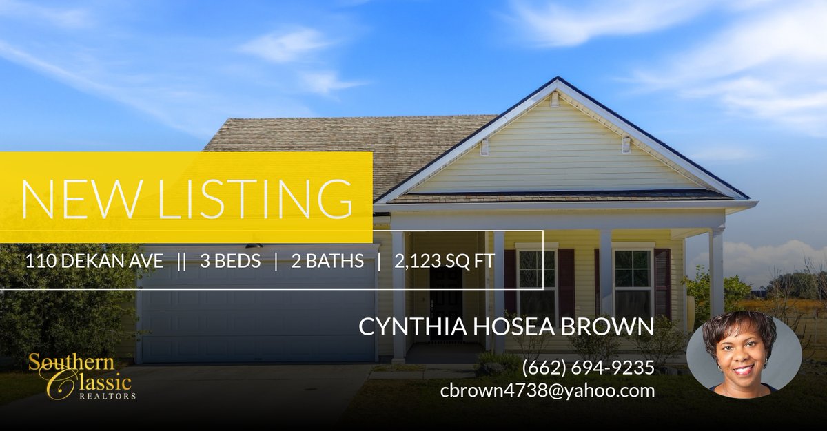cbrown4738's tweet photo. 📍 New Listing 📍 Take a look at this fantastic new property that just hit the market located at 110 Dekan Ave in Brunswick. Reach out here or at (662) 694-9235 for more information https://t.co/zCW0ZQf17d https://t.co/qvWy4iNQFx