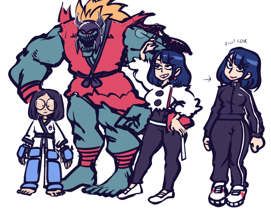 looking back on the very first art for Punch Punch Forever is like looking into a strange alternate reality..
these must be from 2020 👴 (back when it was gonna be a game instead of an animation)