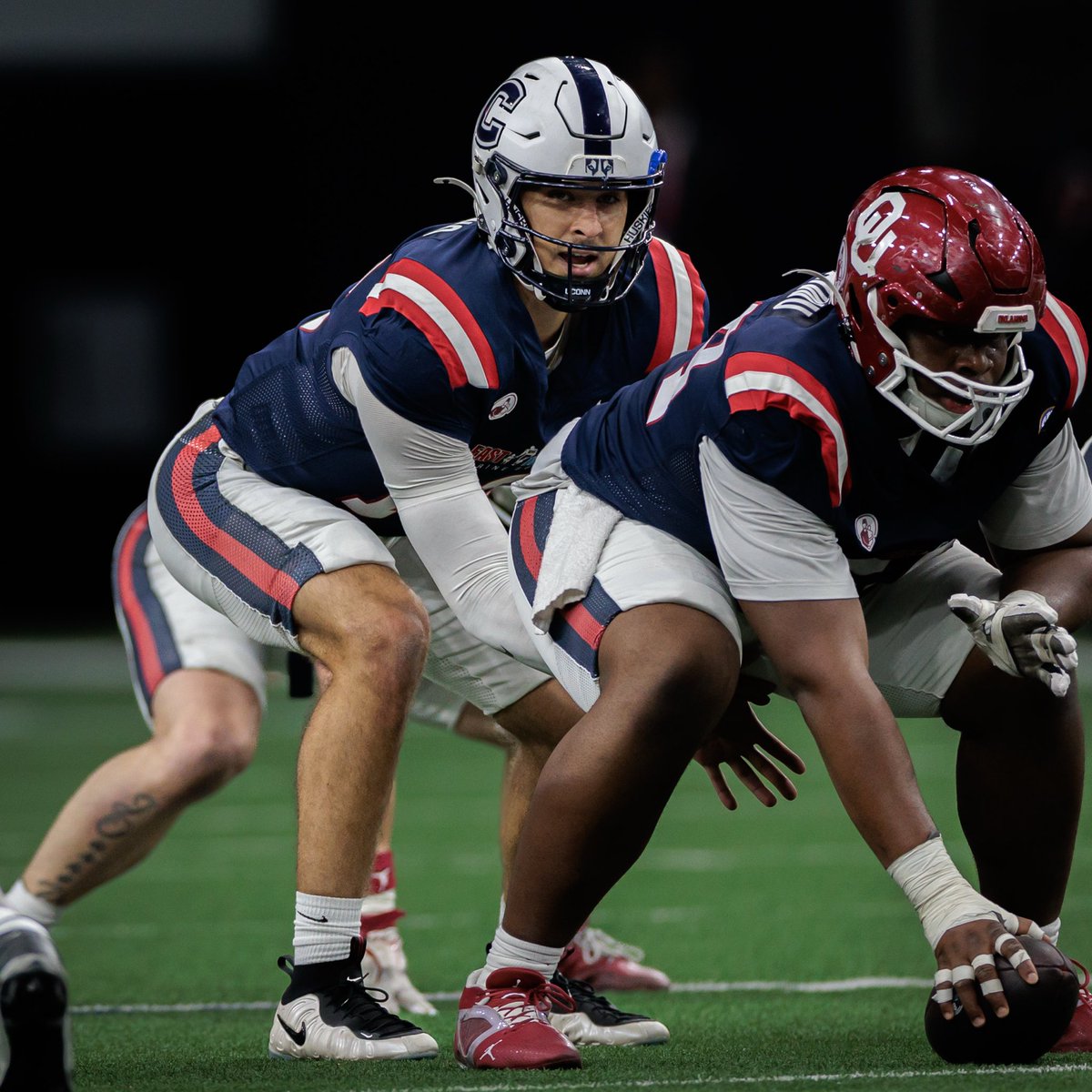 footballhubus's tweet photo. UConn QB Joe Fagnano in action at the East-West Shrine Bowl. https://t.co/aIUR1iwGHl
