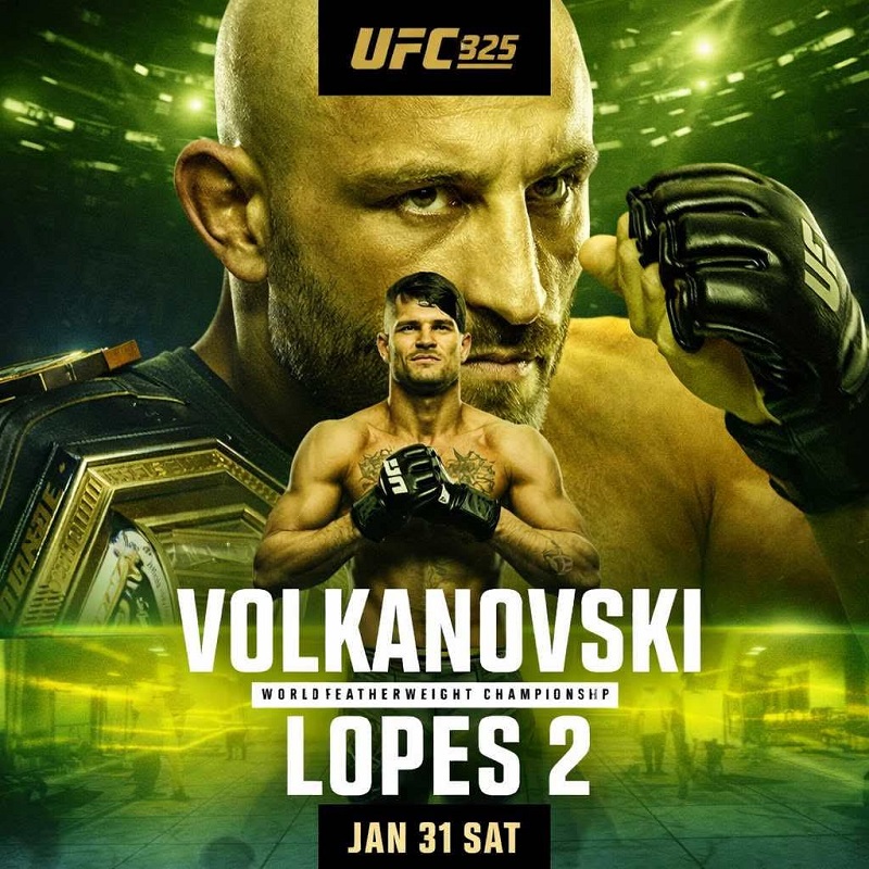 The big UFC fight this Saturday night is UFC 325: Volkanovski vs. Lopes 2 - A featherweight title rematch where Alexander Volkanovski defends his belt against Diego Lopes. Watch it here on our GIANT screens. Epic action, cold drinks, and the best vibes in town. #UFC325 #UFC