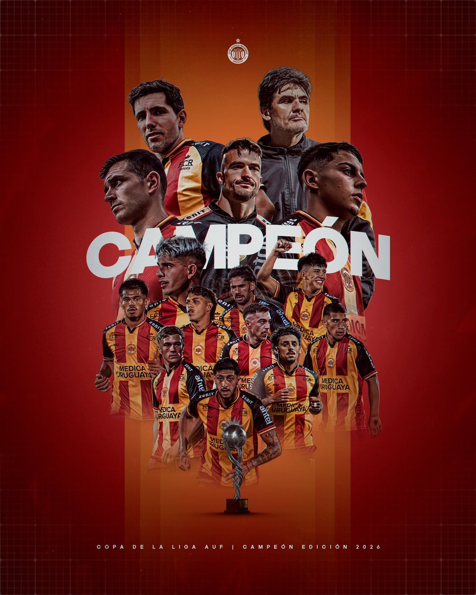 PasesUruguay's tweet photo. GAUCHO CAMPEÓN 🔴🟡

Progreso le ganó 2-1 a Boston River y se quedó con la primera edición de la Copa de la Liga AUF 🏆 
Facundo De León y Diego Sánchez anotaron los goles del Gaucho.
Franco Pérez marcó el empate parcial para el Sastre. https://t.co/ASWpVsZVGC