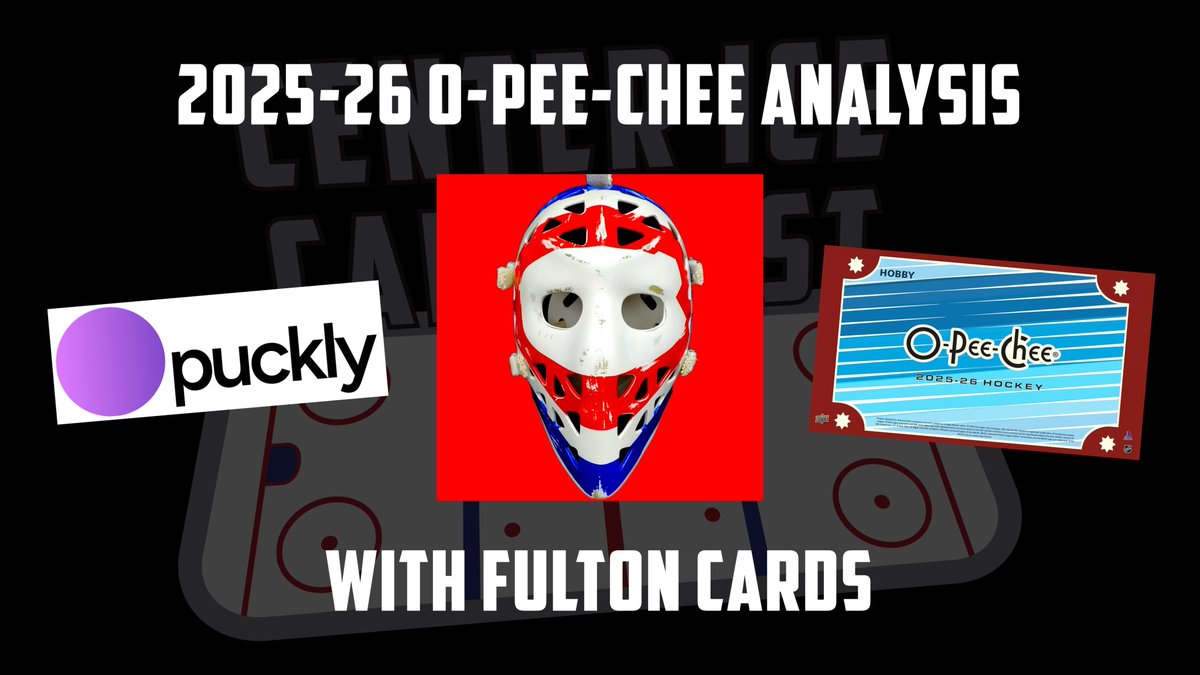 CenterIceCC's tweet image. Episode 126 is available!

Well-known hockey card YouTuber Fulton Cards joins the show to analyze 2025-26 O-Pee-Chee.

Episode topics:
— Guest interview with Fulton Cards
— 2025-26 O-Pee-Chee analysis
— Showcasing Puckly analysis platform