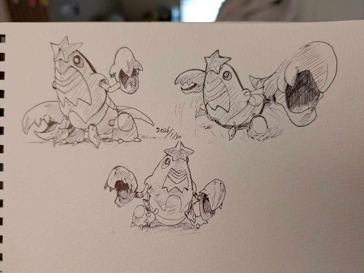 シザリガー 正統進化ってやつや ハサミギロチンやクラブハンマー使いな感じ カキカキ。 