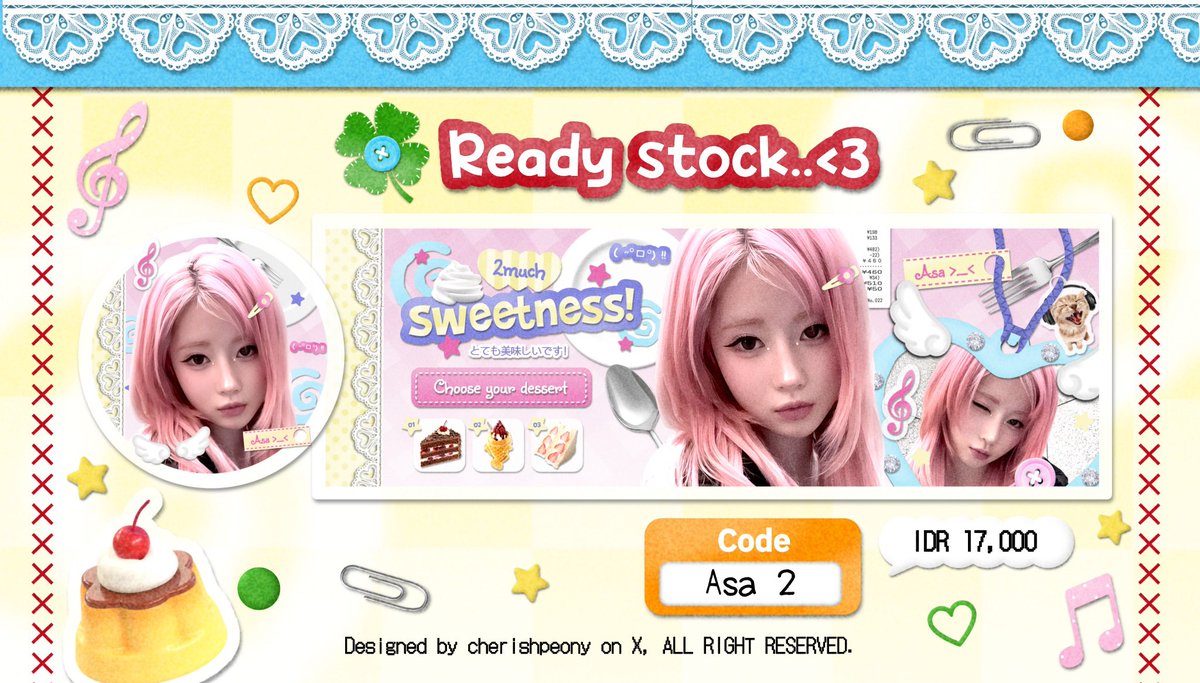 CherishPeony's tweet image. Hai hai help repost? Makasii 🍮🪽
#zonaba #zonauang 

Audrey bawa 2 layout ready stock muse Asa baemon update terbaru dari katalog 2much. Boleh langsung dijemput melalui DM atau chat ke tele ya. 🩷