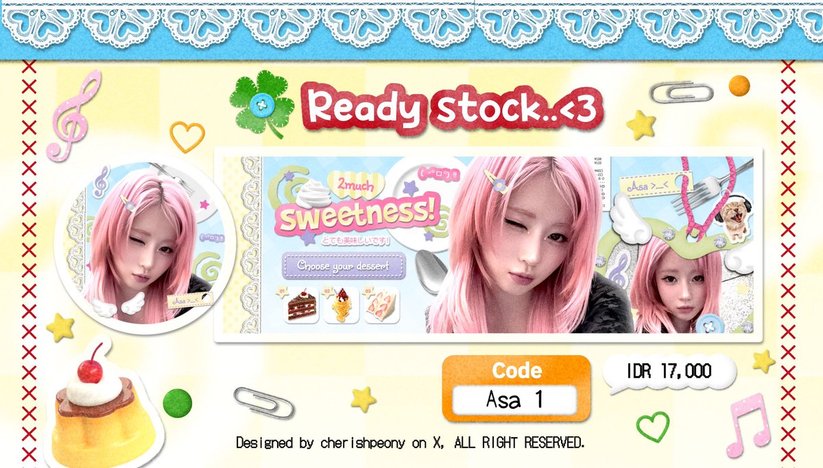 CherishPeony's tweet image. Hai hai help repost? Makasii 🍮🪽
#zonaba #zonauang 

Audrey bawa 2 layout ready stock muse Asa baemon update terbaru dari katalog 2much. Boleh langsung dijemput melalui DM atau chat ke tele ya. 🩷