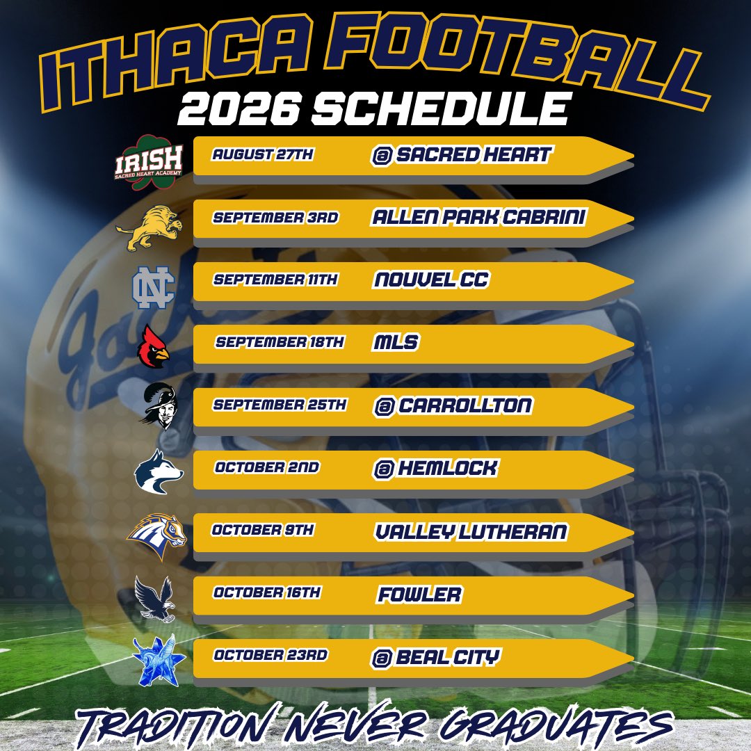 Ithaca Yellowjacket Football tweet media