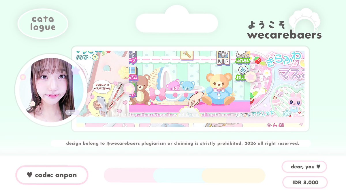 wecarebaers's tweet image. help repost ! timamaci &amp;gt;ᴗ&amp;lt;

👩🏻‍🍳 ⓘ heeelloo! aku open titip dan sekalian kenalan anak-anak baru :3 here my new catalogues ⭐️ candybell, popsicle, bonbon &amp;amp; anpan with special price ♡ IDR — start 6.OOO! 

: scroll down for more details. 🍽️
#zonauang