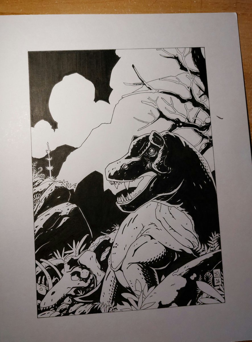 Anteosaurus

Trying to make an homage to Mike Mignola's style

#Anteosaurus #Drawing #Paleontology " #Paleoart " #InkDrawing