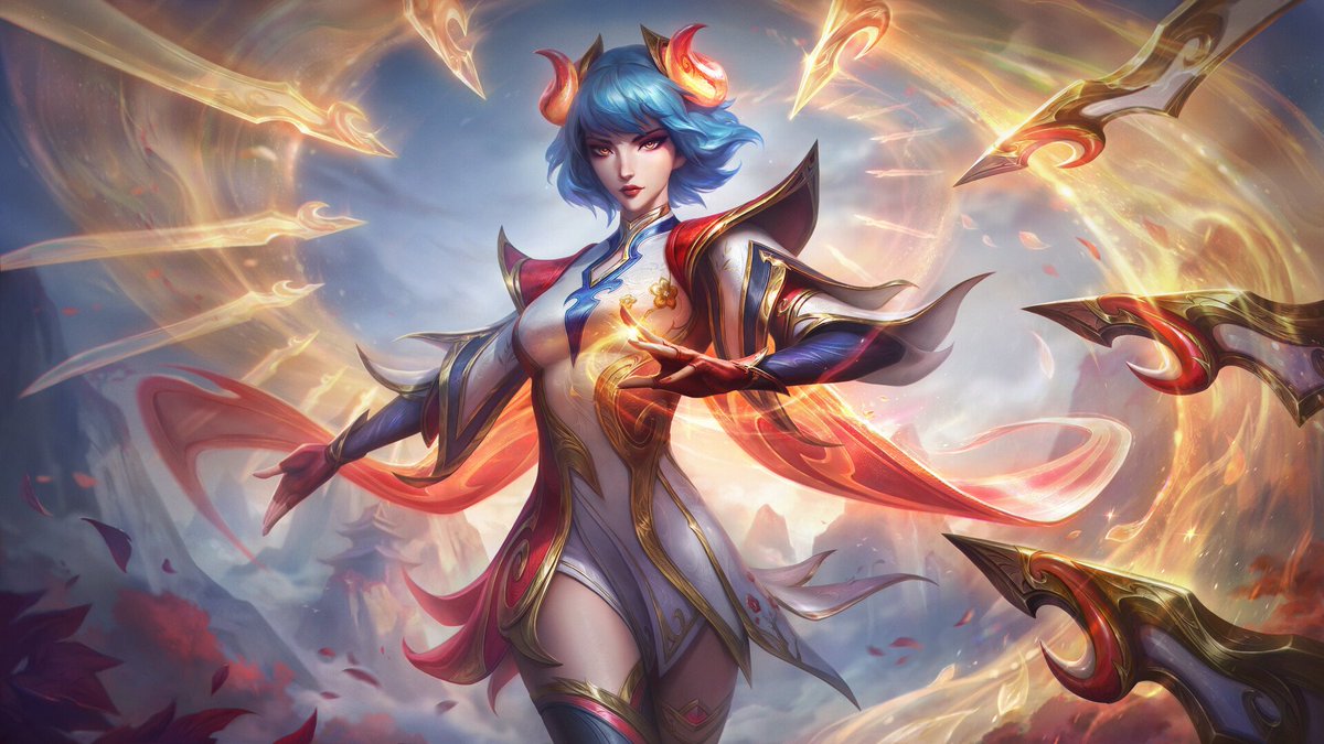 「Porcelain Irelia Ruby Chroma CN Splash b」|Spideraxeのイラスト