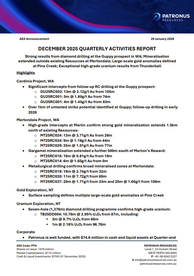 Patronus Resources Ltd tweet media