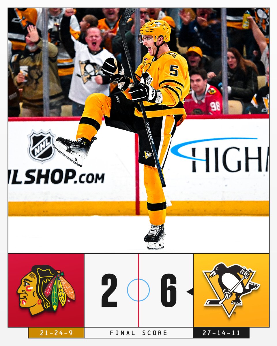 NHL's tweet photo. The @penguins have won FIVE in a row! 🐧 https://t.co/3HR9Vjsq8s