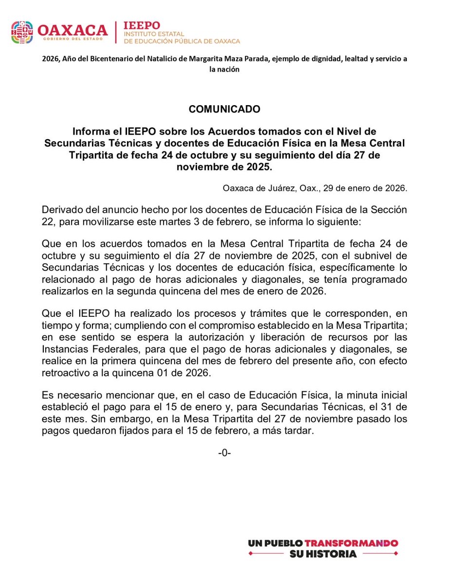 #COMUNICADO