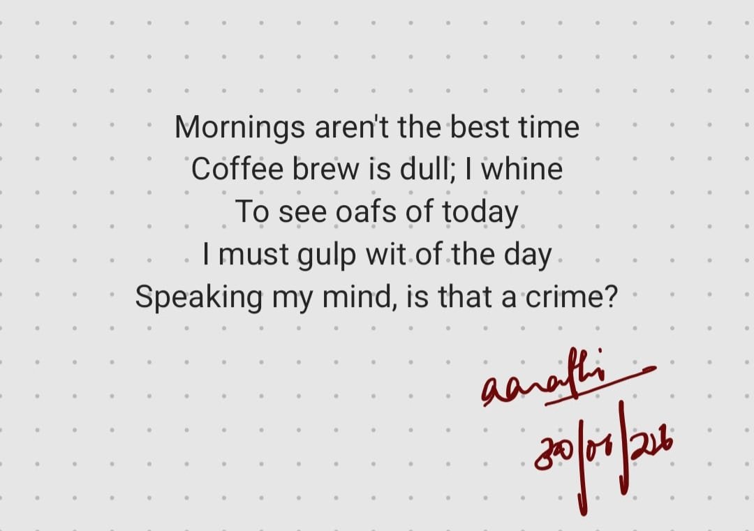 Coffeehudigi's tweet image. #mornings #janpoems #limerick #poemsiwrite #poetry #poetrylovers #poetrytwitter