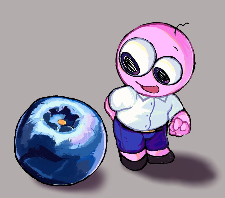 c_ootchxb's tweet photo. Blueberry!! #SmilingFriends https://t.co/YPIttE2iD8