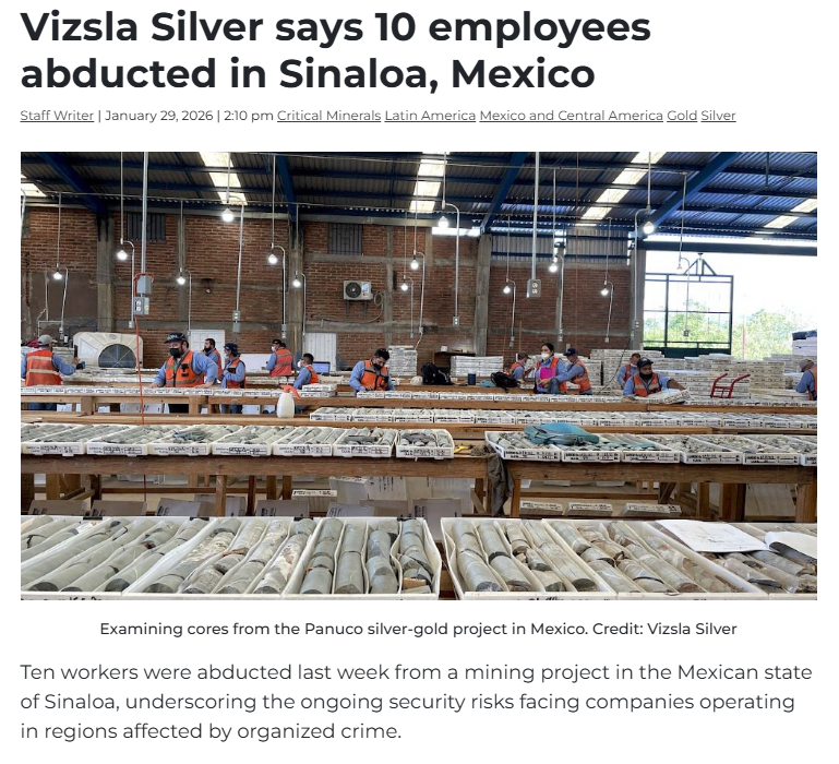 WallStreetMav's tweet image. Mexico is the #1 producer of silver on the planet, but it is becoming more and more difficult to mine silver there.

Vizsla Silver (VZLA) is trying to build a mine in Sinaloa, Mexico. But they have to deal with situations where their geologists and engineers are kidnapped and…