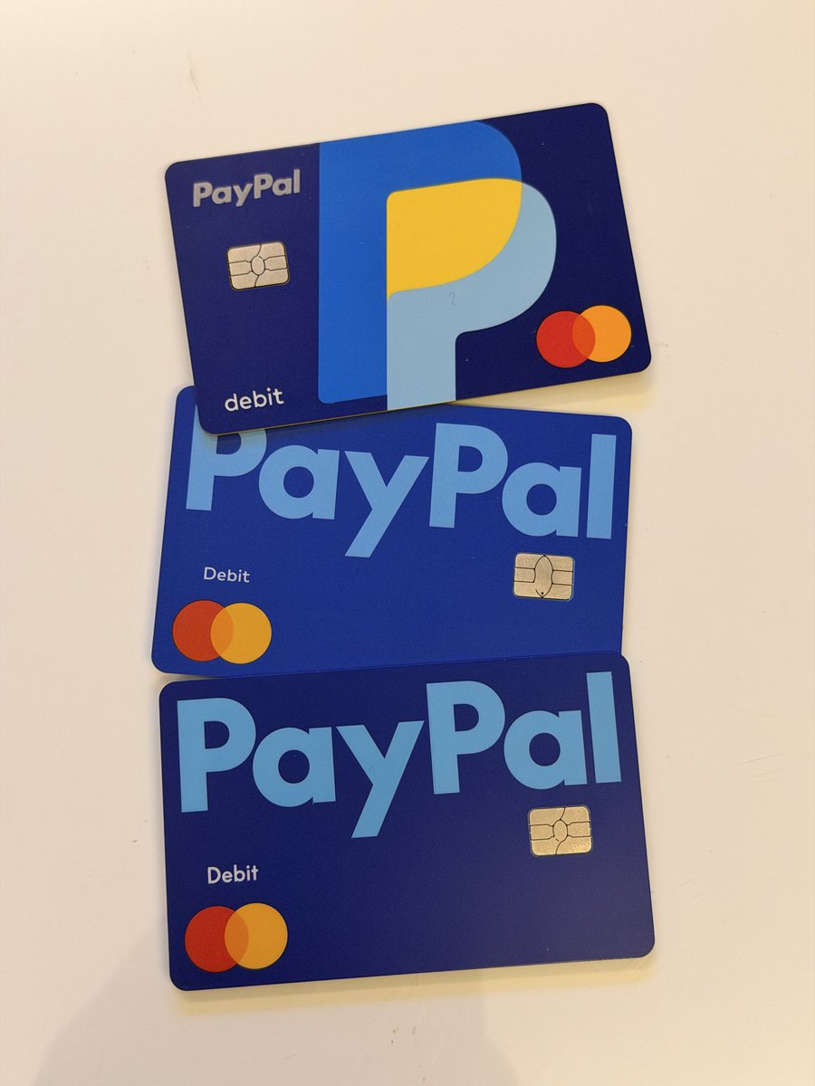 CardDoger's tweet photo. 美区、英区、欧区
paypal Debit集齐了
美区的���有点老，新的应该和下面一样吧
老卡面也挺漂亮
要集齐方法其实很简单

注意独立设备和独立IP
相互不要有关联
#paypal https://t.co/hK2BP0RQuT