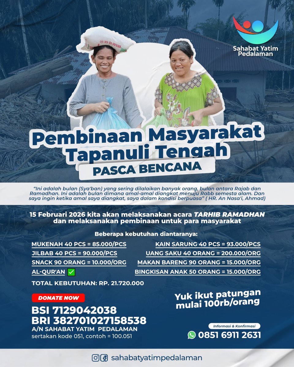 ArbiahLubis's tweet photo. MaasyaaAllah 🥹 
Ada yang ikut wakaf 5 set mukenah untuk paket ibadah di Tarhib Ramadhan nanti 🥹
Jazakillah Khair 🤲

Bismillah, butuh 35 set mukenah lagi yaa. Yuk salurkan sedekah, infaq dan wakaf terbaiknya 😊🙏 https://t.co/9RgXDPBcFF