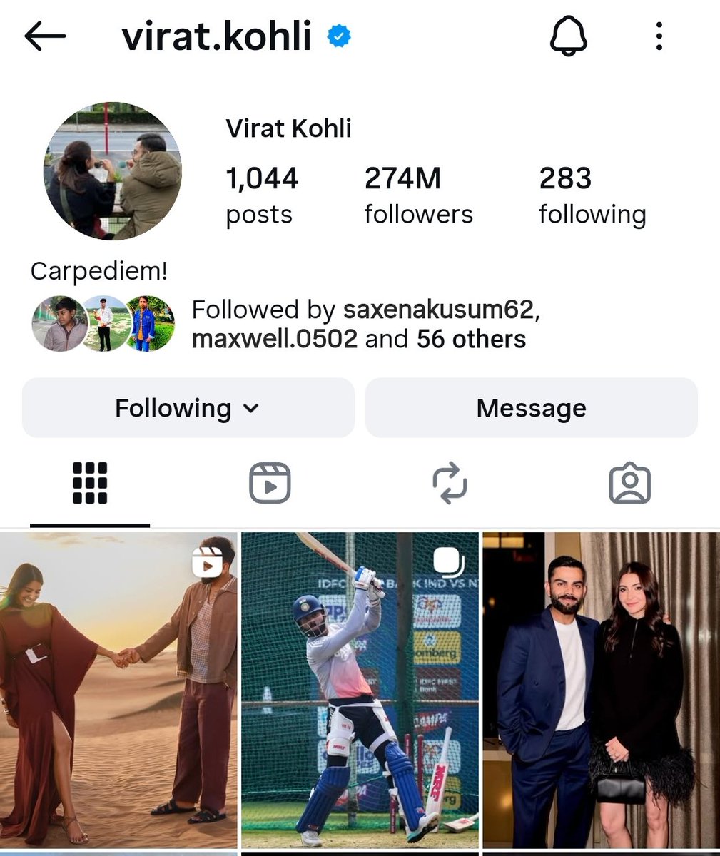 nareshtanwar_'s tweet photo. Good news, everyone!
viratkohli is BACK on Instagram! The scare is over our King's profile is live again with all 274M+ followers.
No more "page not available" panic! Welcome back, Cheeku!
#ViratIsBack विराट कोहली #ViratKohli𓃵 https://t.co/lLqAI0upj8