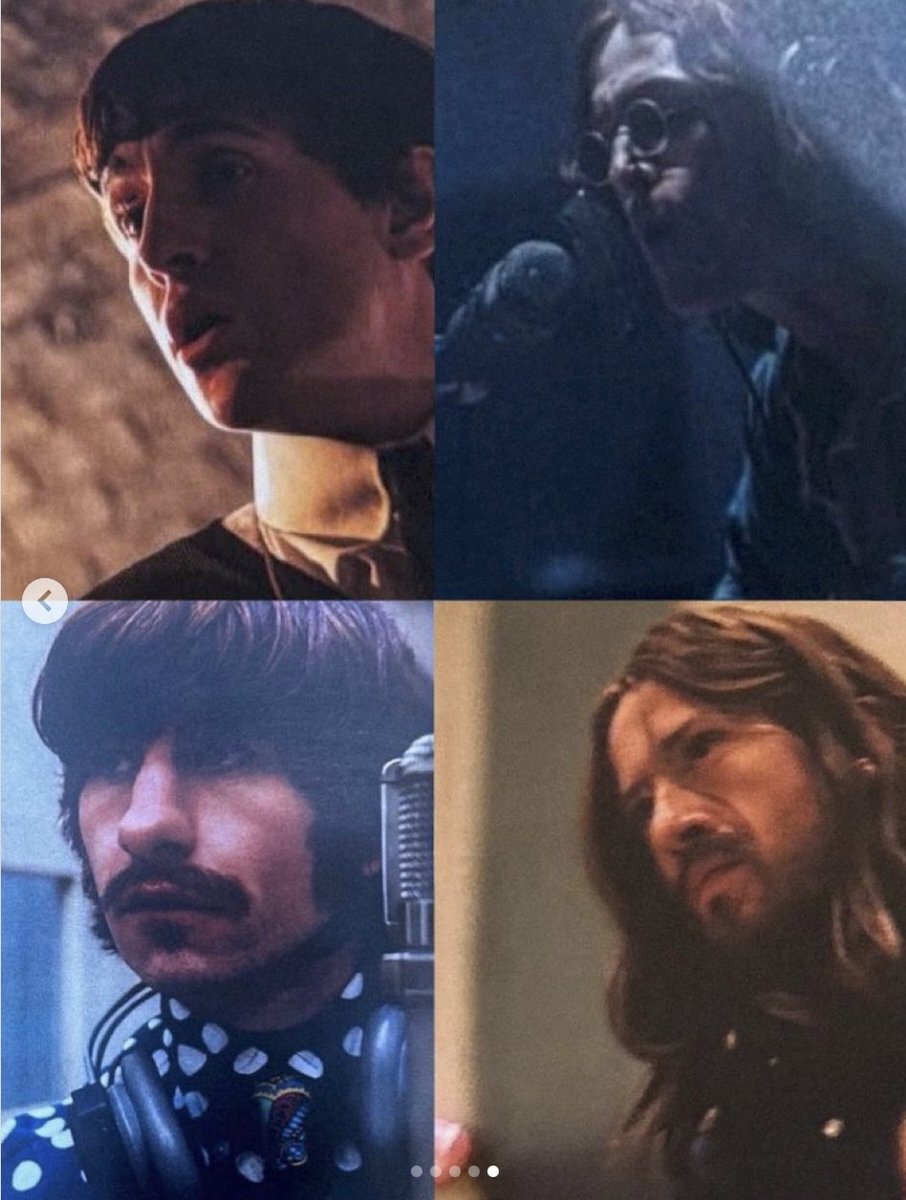 Showbeast's tweet image. Lo de las postales del biopic de Los Beatles luce perrísimo. Tengo dudas con Quinn/George pero todo luce muy increíble. #TimeWillTell #ComingSoon 🎸🍿🎬