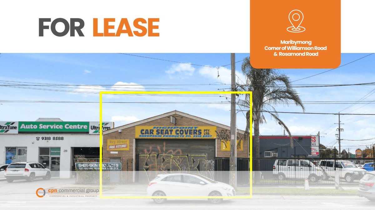 cpncommercial's tweet photo. * Approx. 280 sqm workshop for lease
* Direct roller door access to main road (no rear access)
* Onsite amenities included
* Versatile space to suit a range of business uses
Contact CPN Commercial Group for an inspection https://t.co/5Ymmr3RXvB