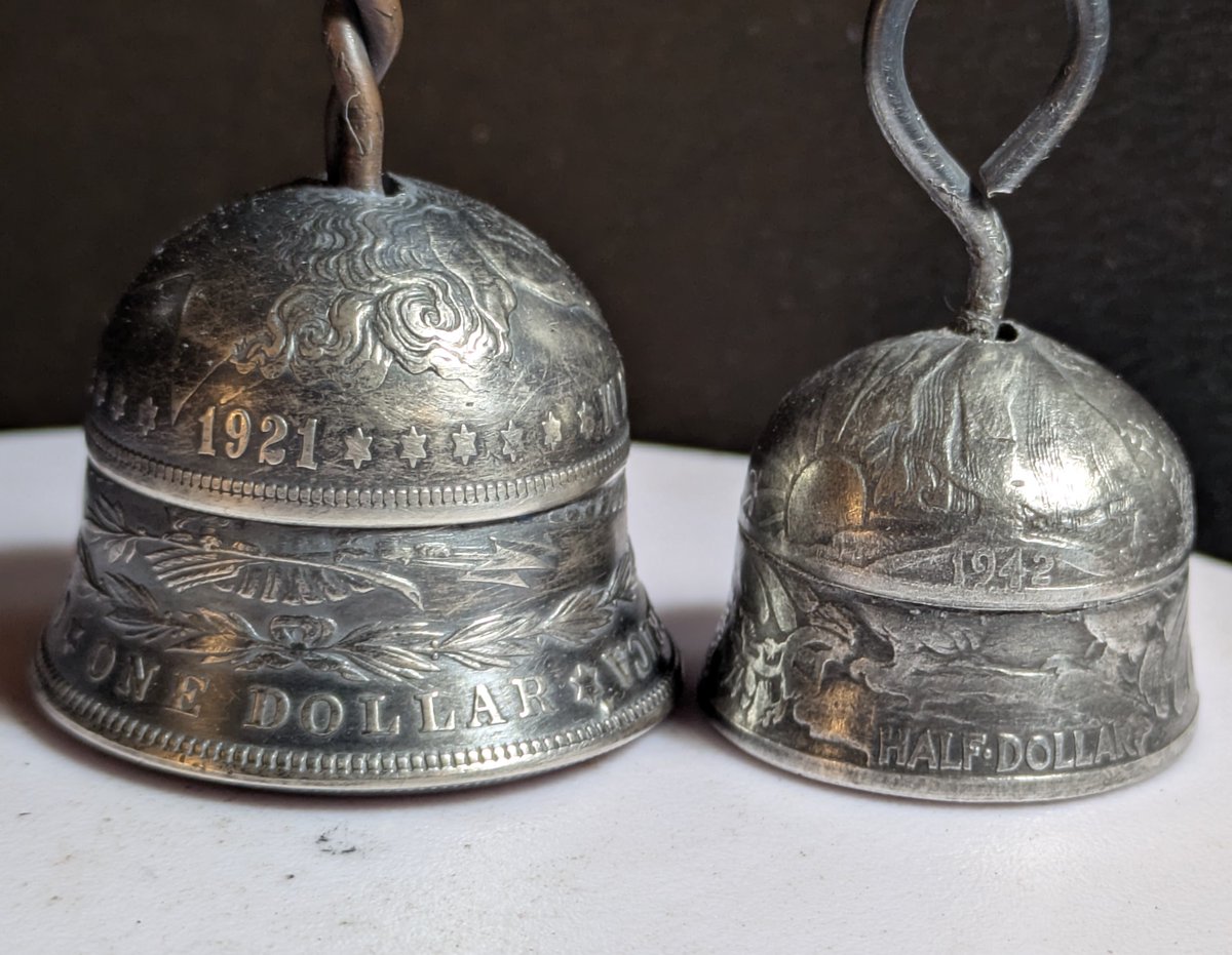 TruthHawaii369's tweet photo. Got the Walking Liberty silver half dollar rough finished and looking pretty nice I think. I have more needed supplies on the way to help finish them out mostly with the top solder/weld and handle. So this is just the start.
Sound test in a minute ๐
1/2
#Silver
#SilverBells https://t.co/r5ceovOmWn