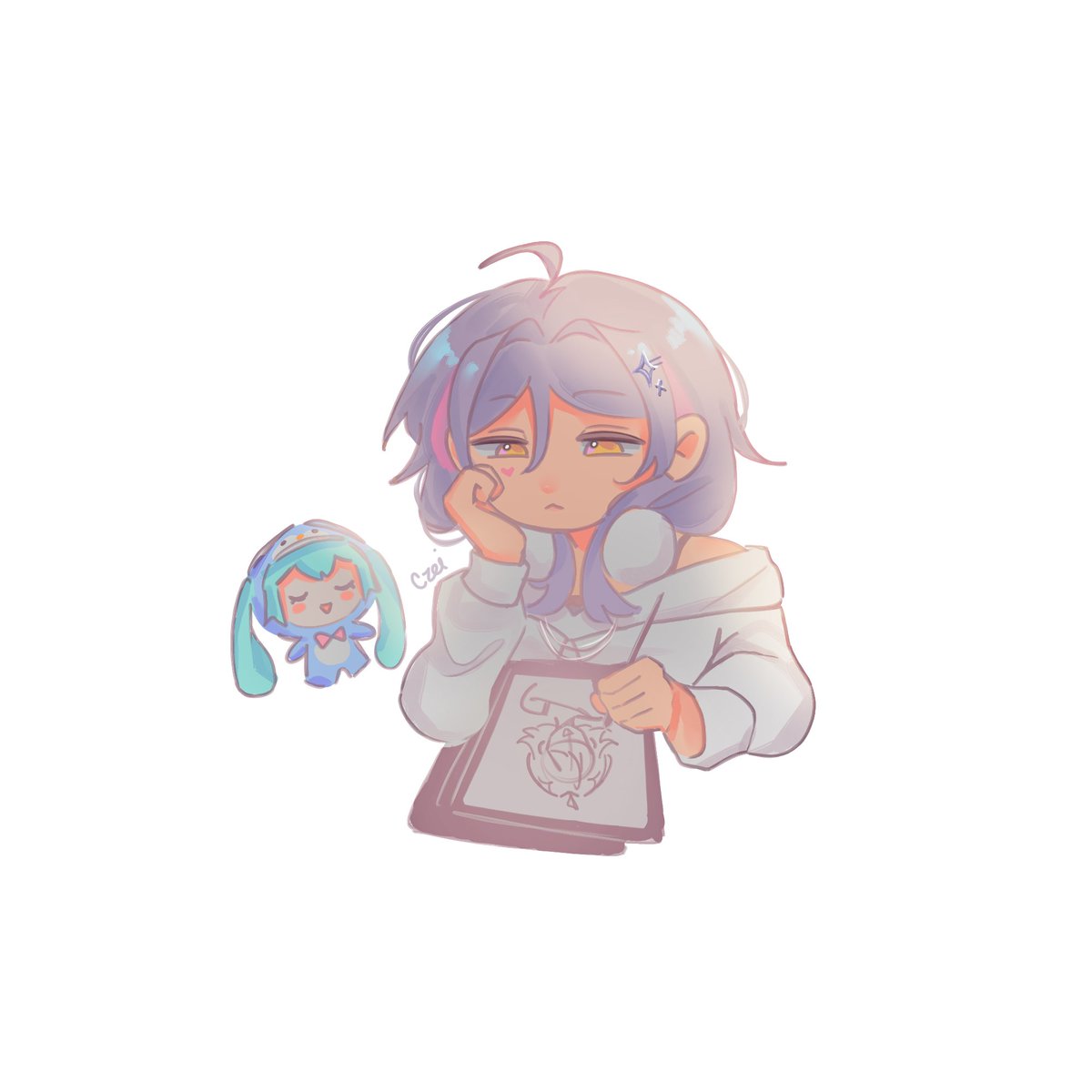 Reposting this here as well :)

I'm finally getting back to drawing more consistently! I found a new way to do my colors ☆

#artmoots #smallartist