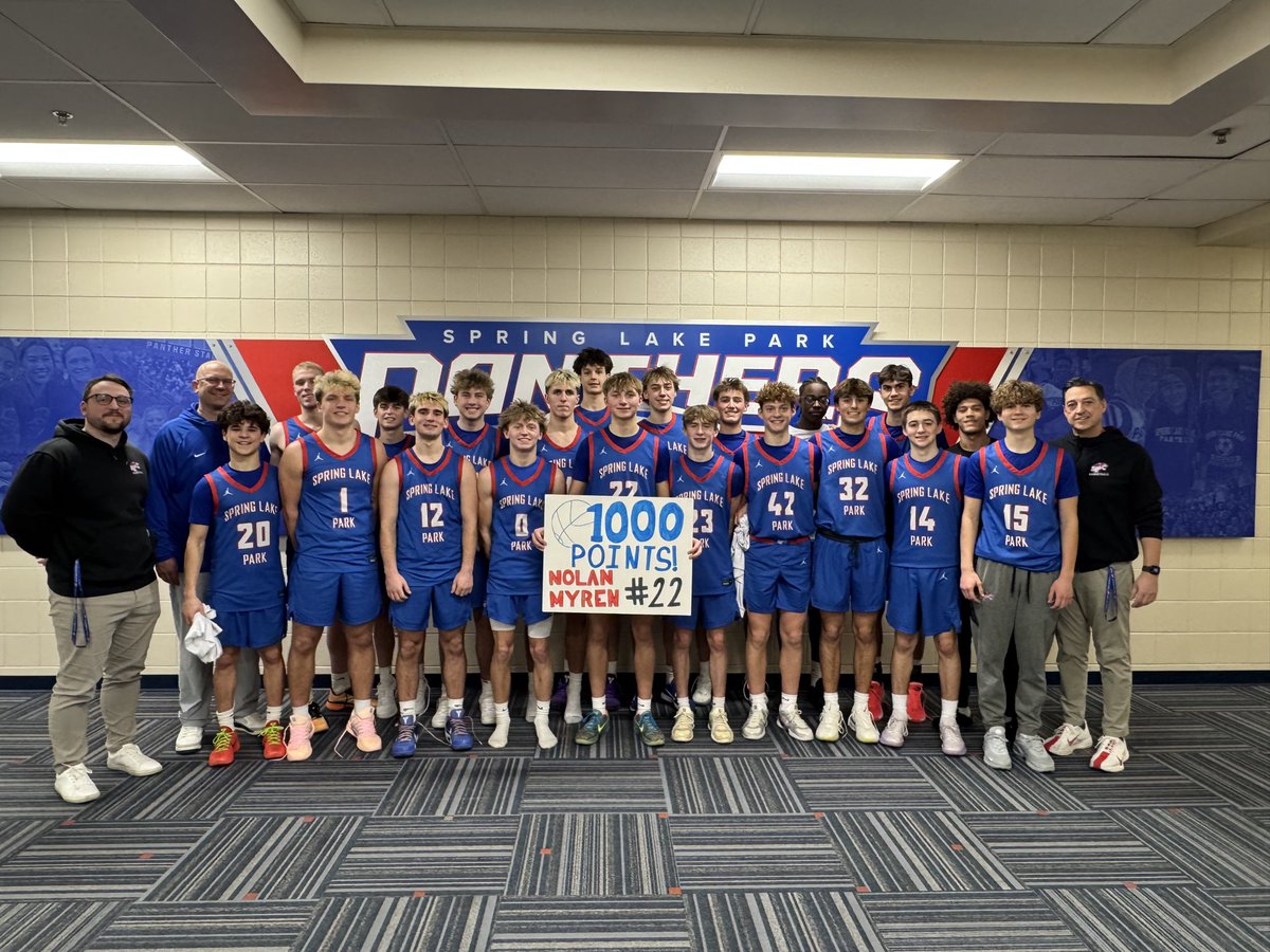 SLPbasketball's tweet photo. CONGRATULATIONS to Nolan Myren for achieving 1000 CAREER POINTS!! Way to go Nolan we are all so proud of you!! Keep up the amazing work. https://t.co/EKw3oTrtCS